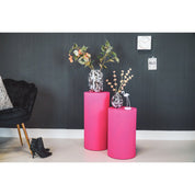 Side table/pillar - cylinder - neon pink 