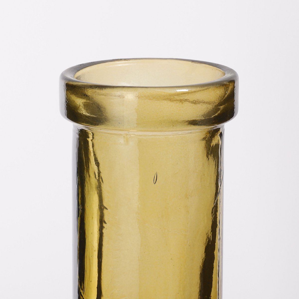 Rioja bottle vase - H50 x Ø15 cm - Recycled glass - ocher