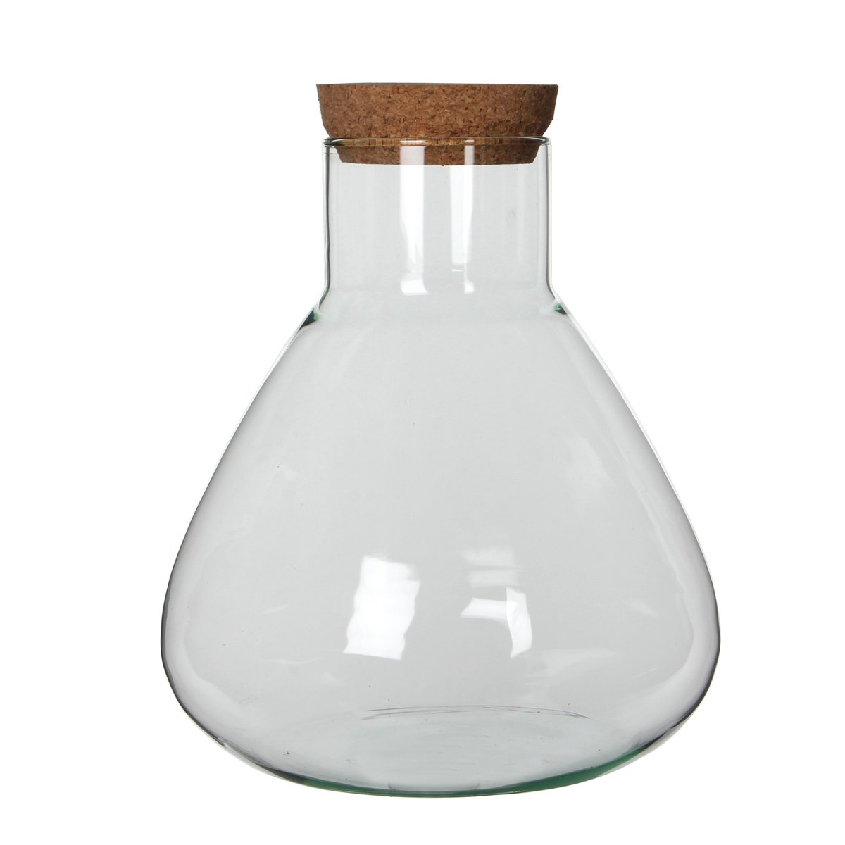 Emily Storage Jar - H32 x Ø30 cm - Recycled Glass - Transparent
