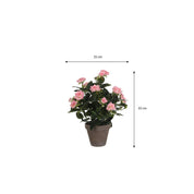 Rosier artificiel en pot Stan - H33 x Ø25 cm - Rose