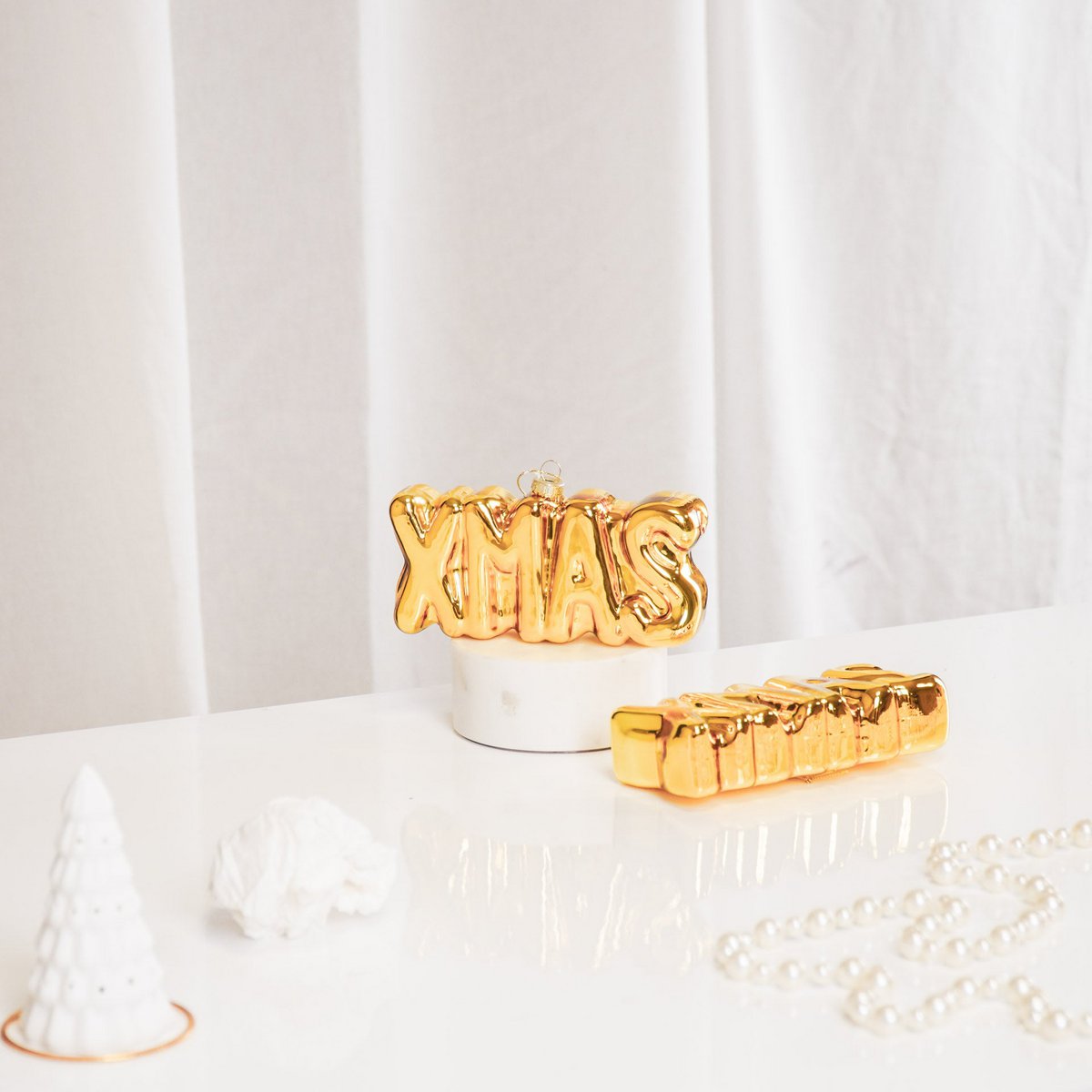 Christmas pendant XMAS - Gold 
