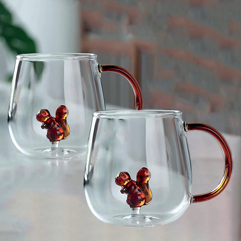 Set of 2 Squirrel Teacups