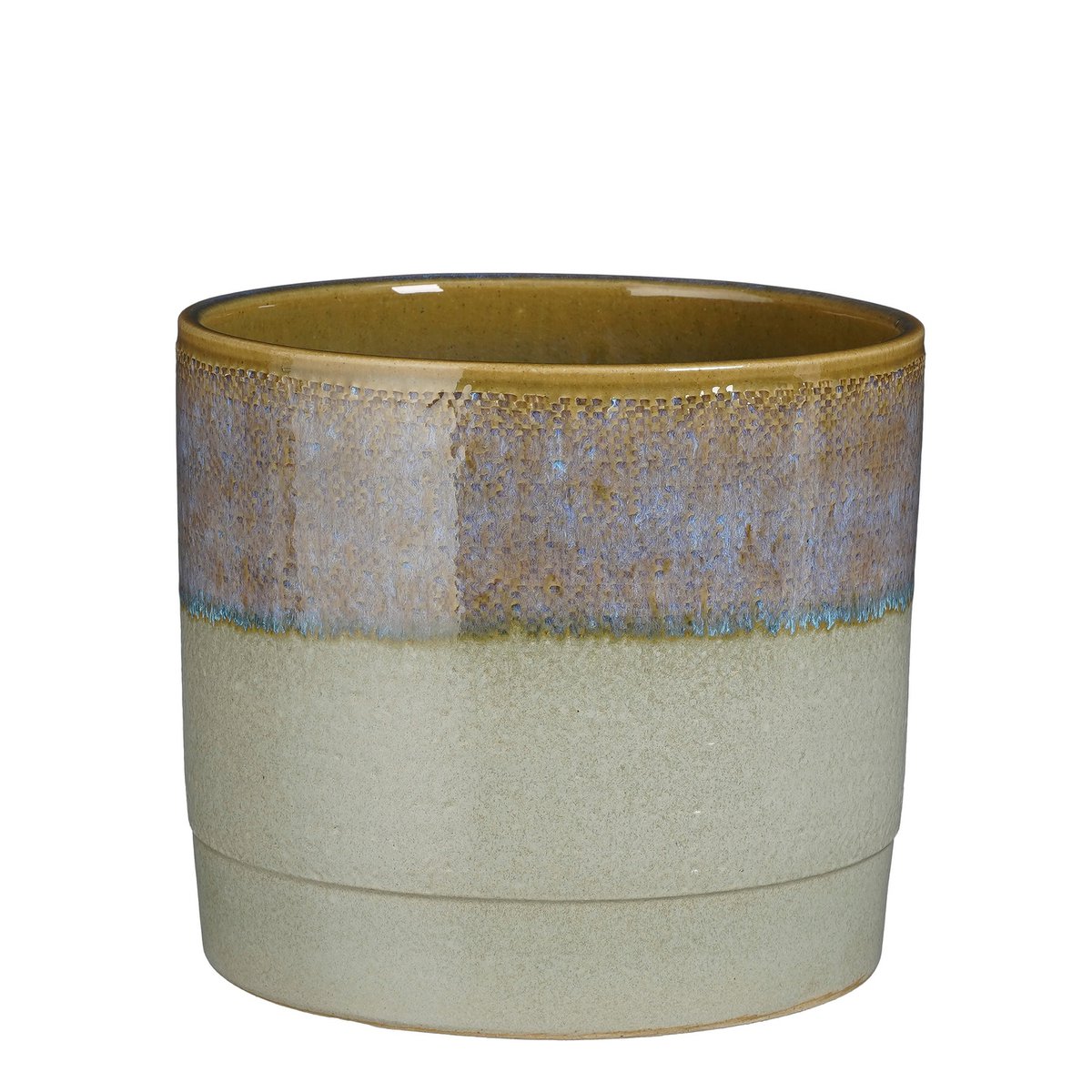 Olof flowerpot - H20 x Ø22 cm - Terracotta - Dark blue