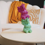 Ornament - Olifant - Polyresin - Roze - 7x7x11cm