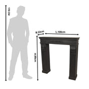 Schouw Zwart, Hout 100x22x99 cm