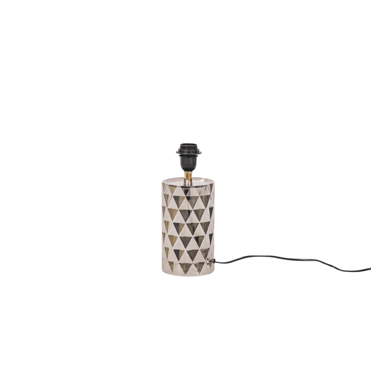 Table lamp - Crystal base - Glass - Smokey - 19x19x20cm