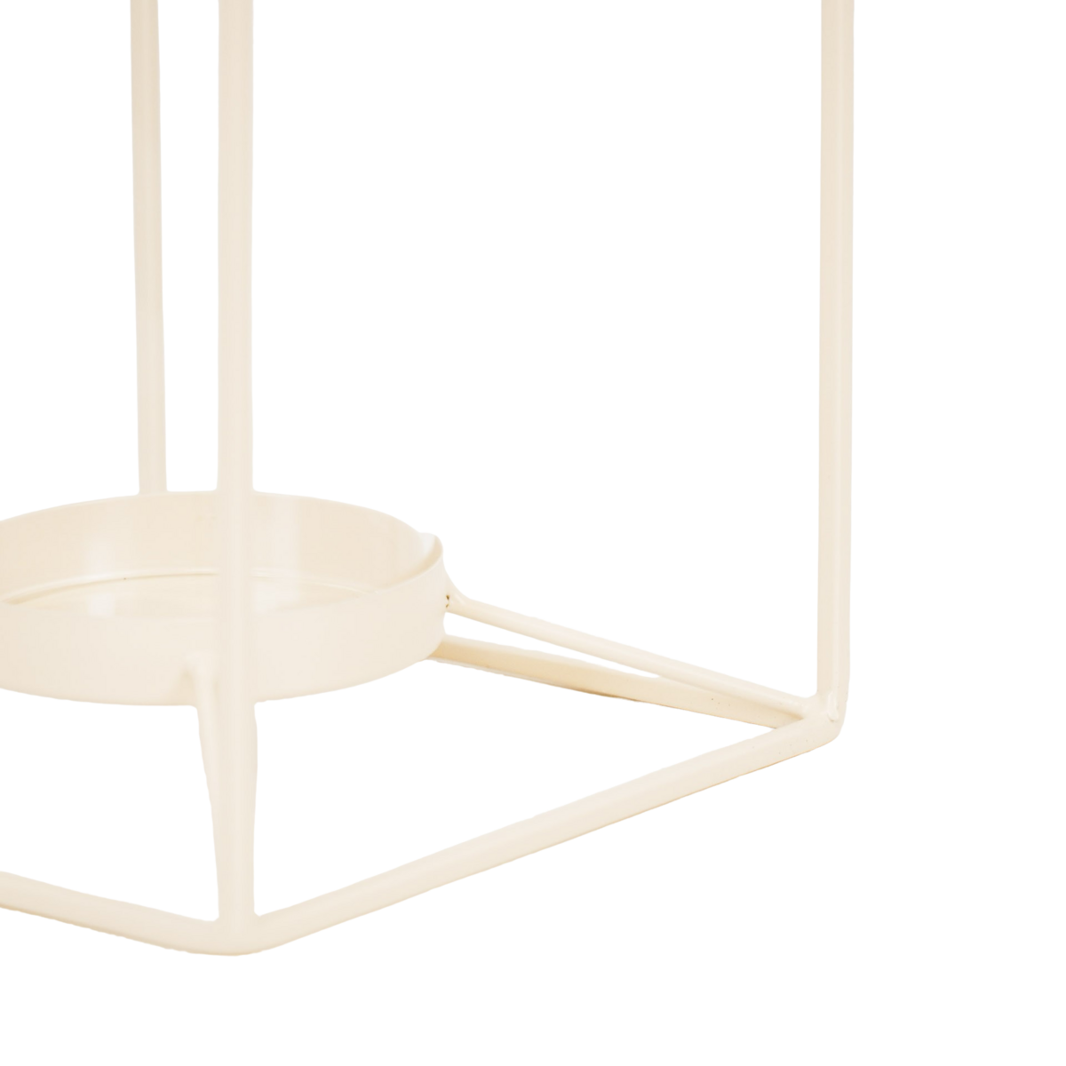 Lantern - Metal/Glass - White - 12.5x12.5x20cm