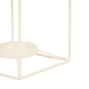 Lantern - Metal/Glass - White - 12.5x12.5x20cm