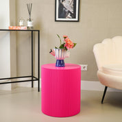 Side table - cylinder - Neon pink 
