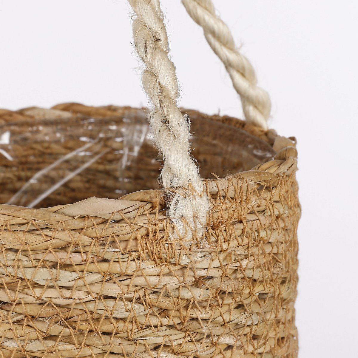 Atlantic Plant Basket - Set of 2 - H16 x Ø16 cm - Light brown
