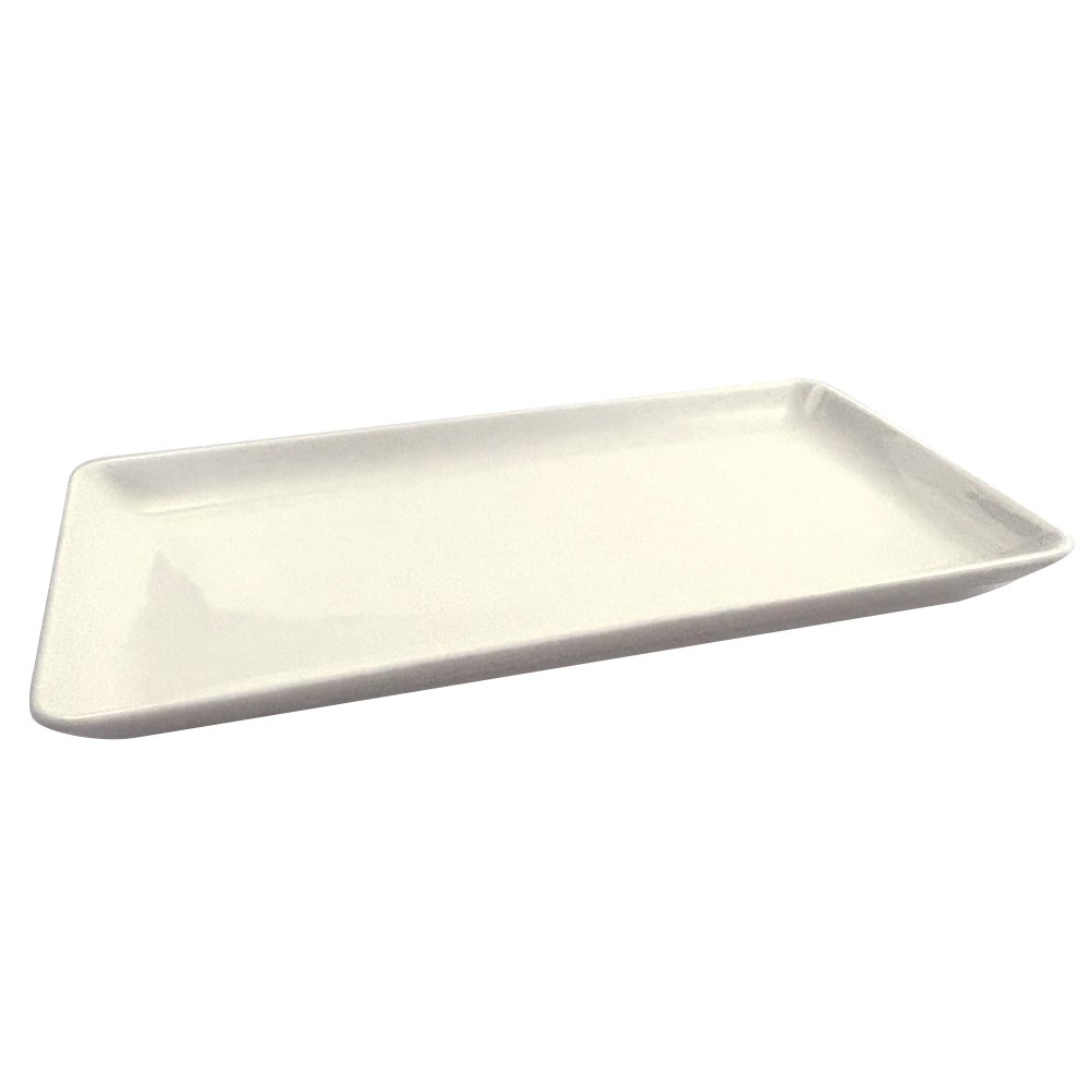 White rectangular porcelain dish 