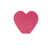 Ornament- Candy Heart 'FUCK'- Neon Roze- 20x4x18,5cm