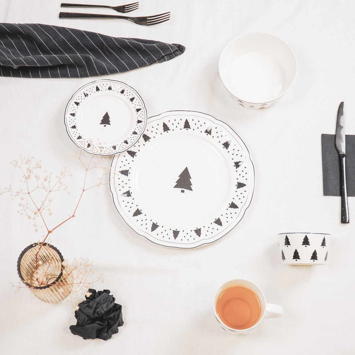 Plate - Christmas tree - Newbone China - 26x26x1.5cm