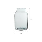 Vienne Vase - H35 x Ø21 cm - Recycled Glass - Transparent