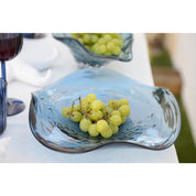 Decorative Blue Glass plate 30x30x6.5 cm