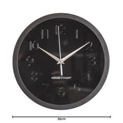 Wall clock - Metal/Glass - Black - 25x4.2x25cm