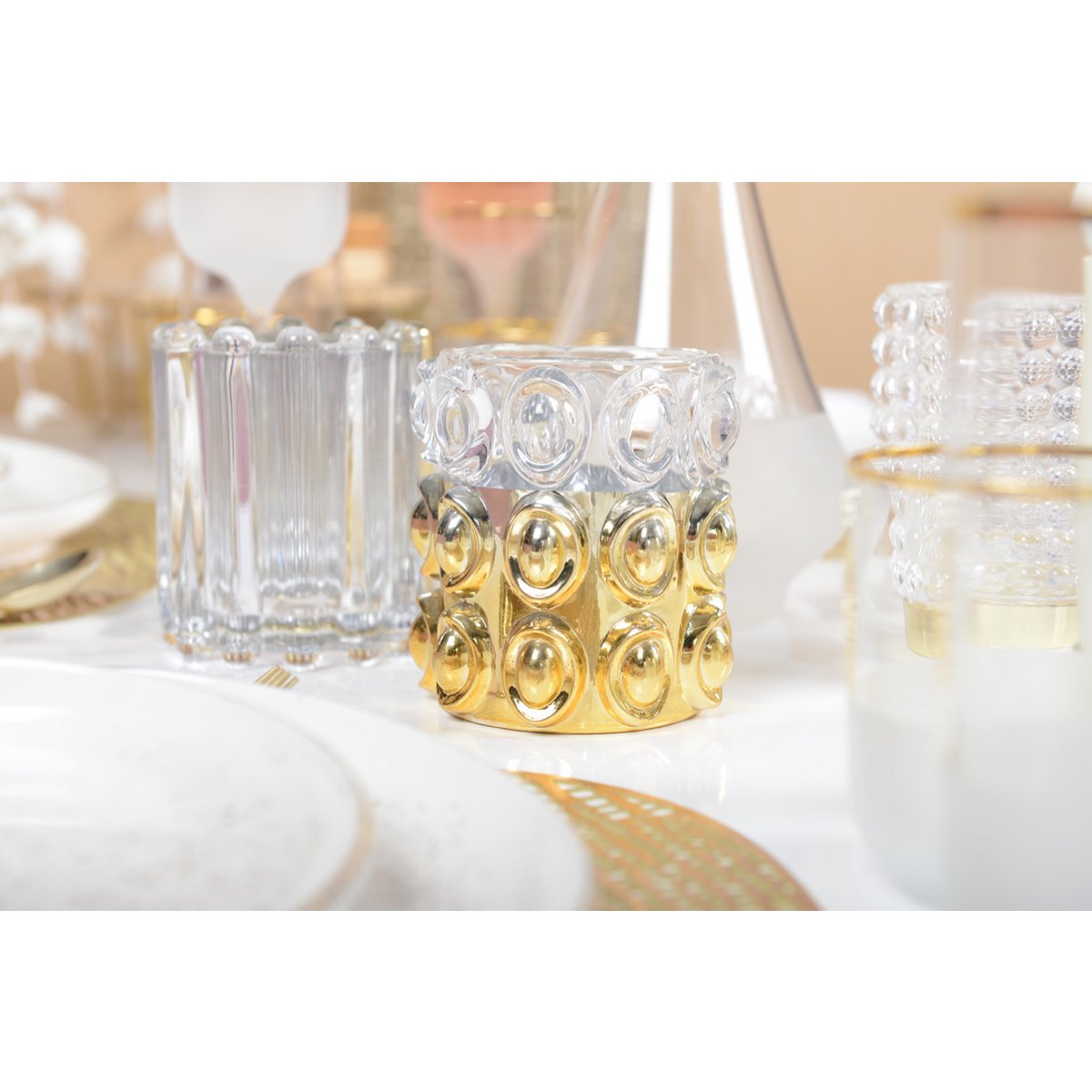 Épaules de boules en or demi-doré