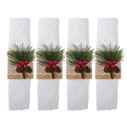 Set van 4 ronde hulstdoeken
