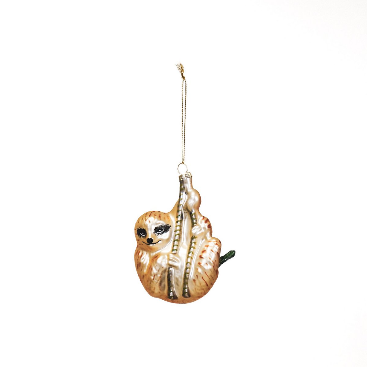 Christmas pendant - Sloth - Glass - Yellow - 9x5x11cm