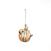 Christmas pendant - Sloth - Glass - Yellow - 9x5x11cm
