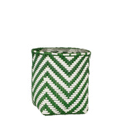 Merlijn Outdoor Plant Basket - Set of 3 - H26 x Ø24 cm - Recycled Plastic - Dark Green, White