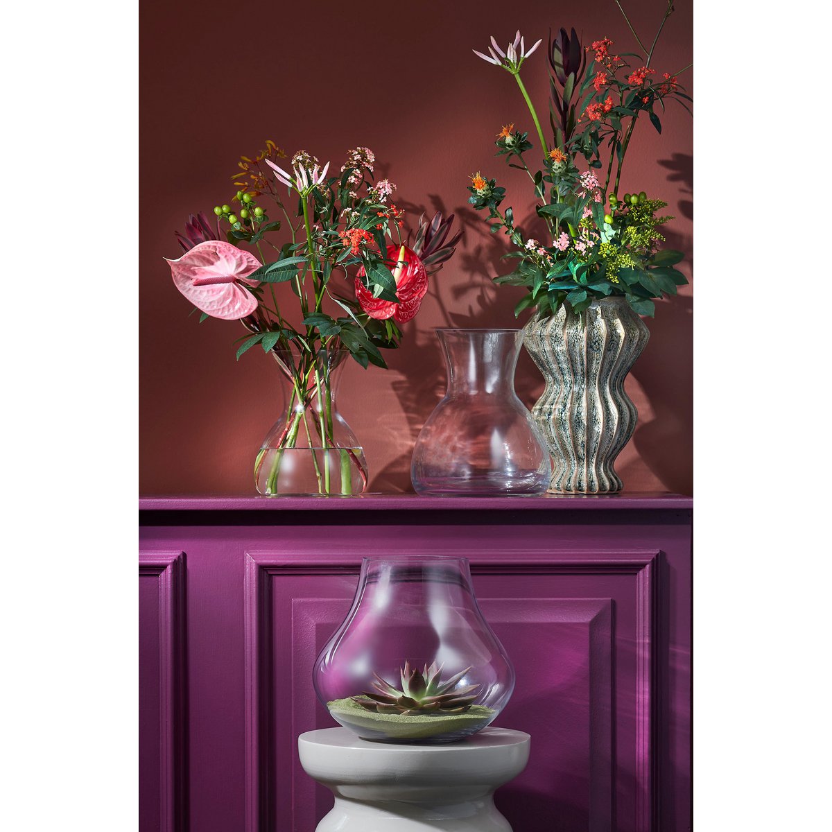 Pippa Vase - H32 x Ø21 cm - Ceramic - Green