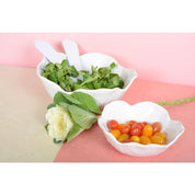 Witte salade bestek in melamine 27x9.5x1cm
