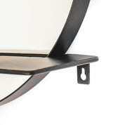 Mirror - Round - Metal - With Shelf - Black - Ø40cm
