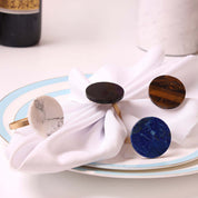 Set of 4 rounds of multicolored napkin rings