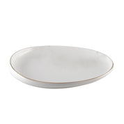 Keramische witte dessertplaat