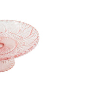 Taartbord - Glas - Roze - 15x8cm