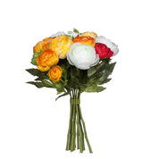 Bouquet de renoncules artificielles - H 22 x Ø 19 cm - Orange