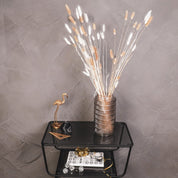 Vase - Pattern - Glass - Brown - 12.5x23cm