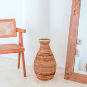 Grote raffia Vaas
