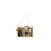 Christmas pendant - Camera - Glass - Gold - 8x5x4cm