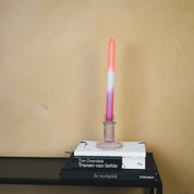 Kaarshouder - Glas - Roze - 8x10cm