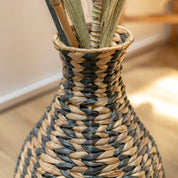 Woven Boho Vase DAYANA black 