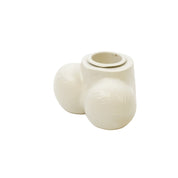 Kaarshouder - Scrotum - Polyresin - Zand - 7,5x5,5x4cm