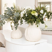 White Round Vase Cremeux Grand Model 29x29x32cm