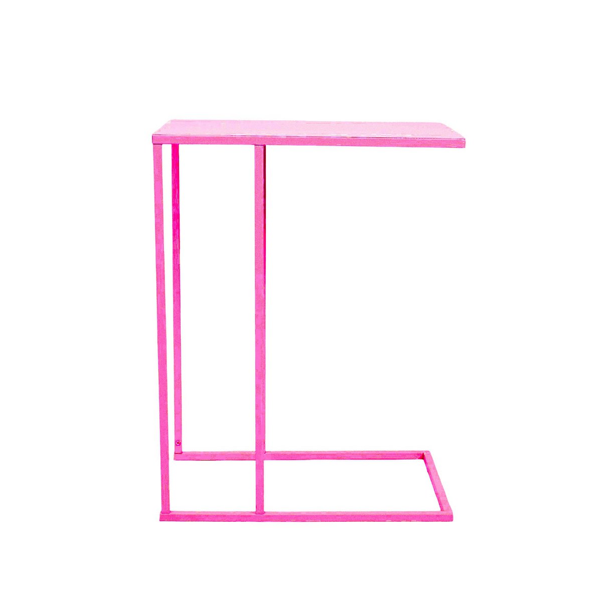 Side table - metal - pink
