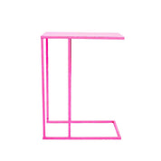 Side table - metal - pink