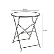 Laurence Bistro Set - Set of 3 - Metal - Light Blue