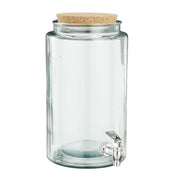 Beverage dispenser with tap - 6 liters - Recycled glass - Transparent