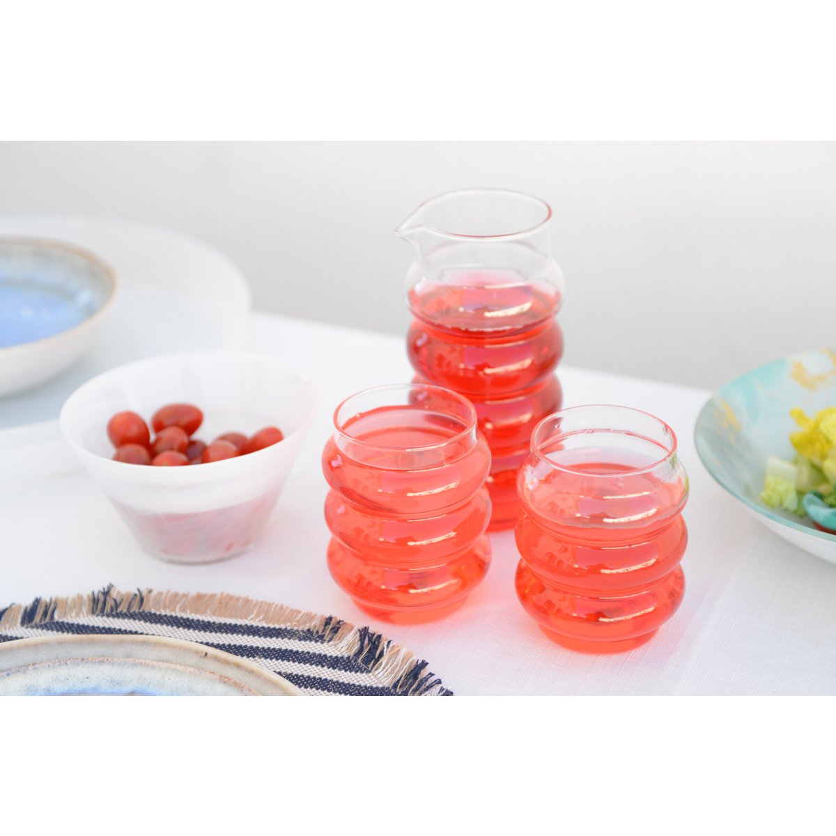 Set of 2 400 ml bubble water glasses