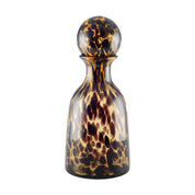 BRUINE GLAZEN KARAF MET DOP 14X14X32,5CM