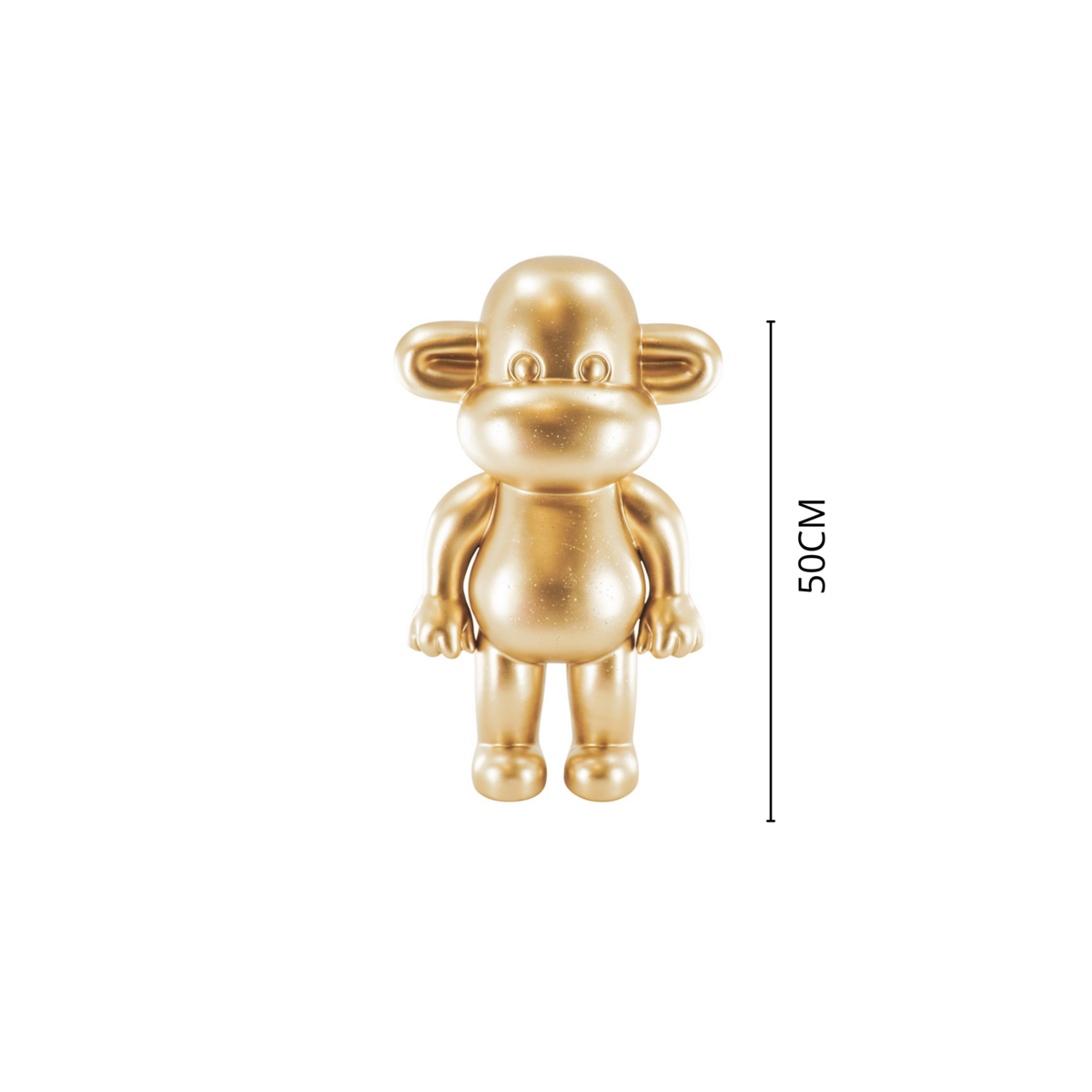 Ornament - monkey - gold - 33x21x50cm