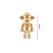 Ornament - monkey - gold - 33x21x50cm