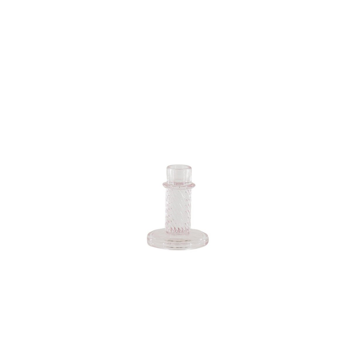 Kaarshouder - Glas - Roze - 8x10cm