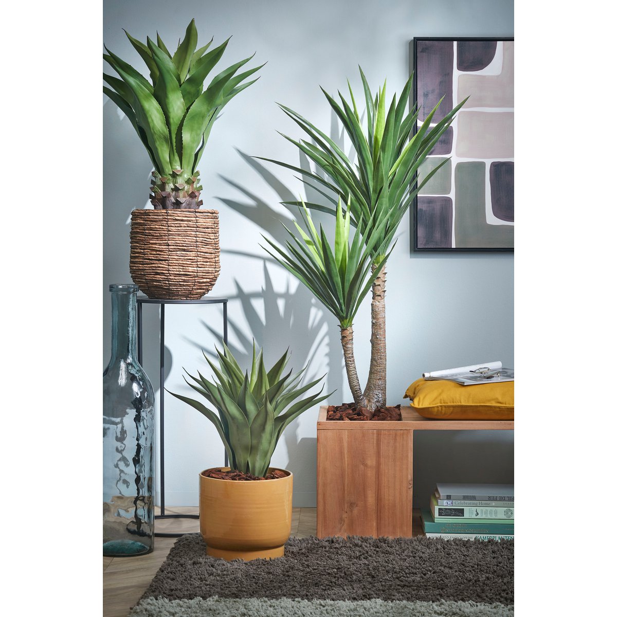 Panier à plantes Avalon - H31 x Ø30 cm - Marron clair